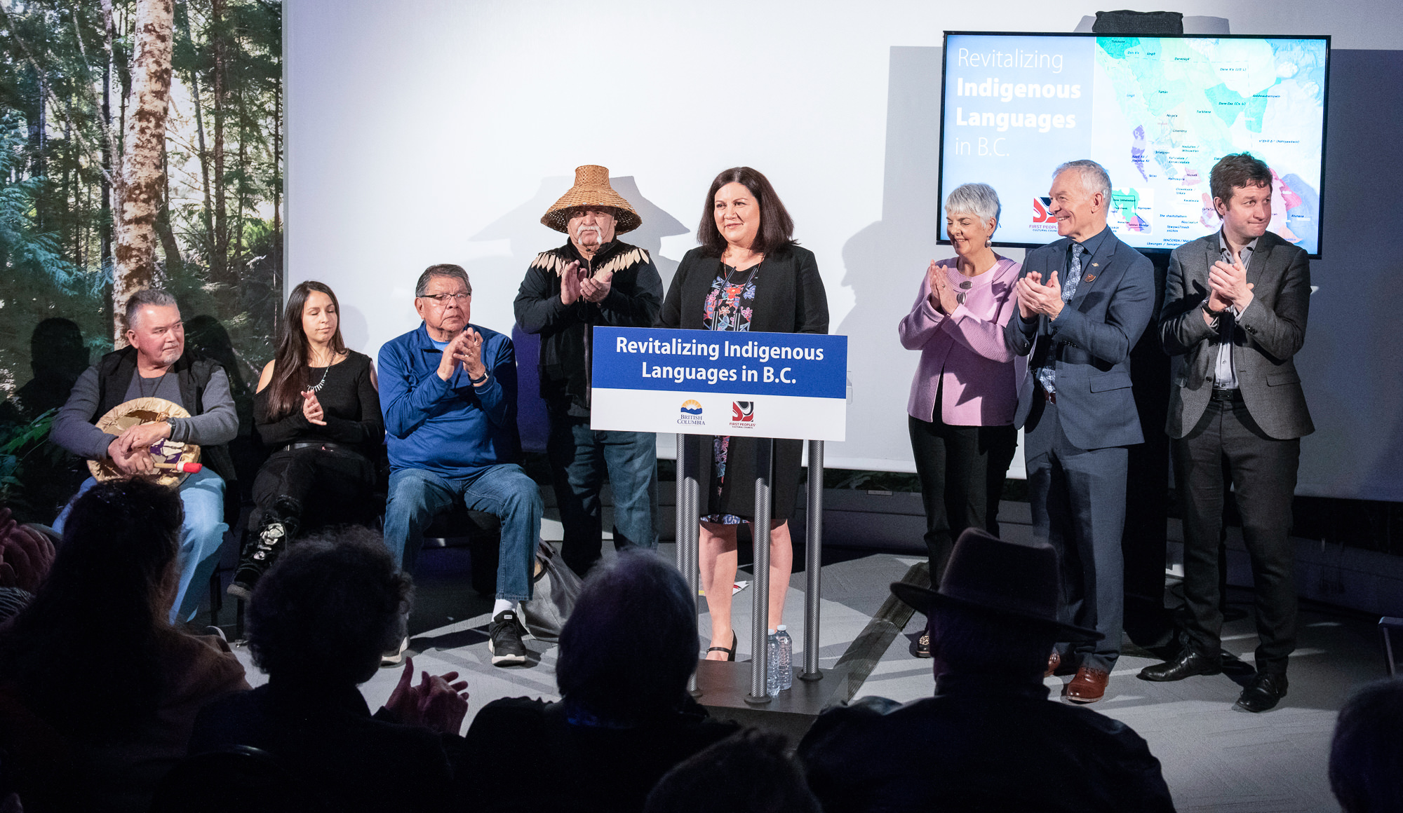 Government announcement of $50 million for Indigenous language revitalization in B.C.