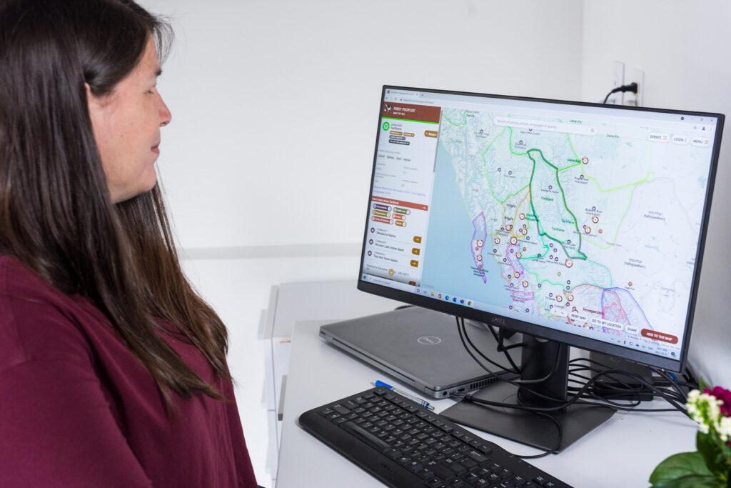 FPCC Employee Zandra Paul explores the First Peoples’ Map